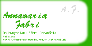 annamaria fabri business card