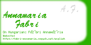 annamaria fabri business card